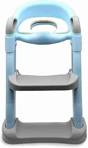 Potty Training Seat for Toddler Kids - Portable Toilet Seat Potty with Ladder Chair Trainer Step Stool - Adjustable Soft Padded Comfortable Built-in Non-Slip Steps for Baby Boy Girl Travel Sit Potties