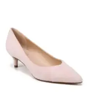 NEW FRANCO SARTO PINK LEATHER SUEDE KITTEN HEEL COMFORT PUMPS SIZE 8 M
