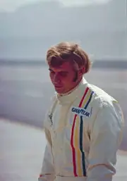 Swede Savage of Olsonite racing stands by paddock Savage a For- 1970 Old Photo