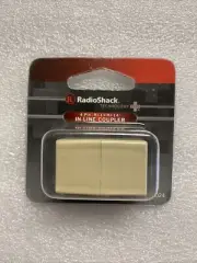 Radio Shack In-Line Telephone Cord Coupler (4-pin RJ-11/RJ-14) 279-0024 Beige