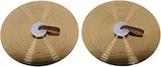POENVFPO 1 Pair 16 Inch Hand Cymbal, Alloy Hand Cymbals Percussion Instrument for Performance Party Beginner Professional Drum Players