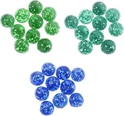 30pcs 12mm Small Marbles Glowing in The Dark, Glass Marbles Fish Tank Decor Luminous Glass Ball, Small Marbles for Marble Games(3 Colors)