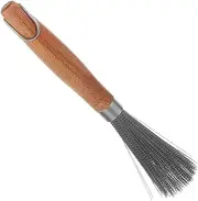 HYTROVE Cookware Scrubber Brush Durable Stainless Steel Pot Brush for Cleaning of Woks Pans and Grills Convenient Kitchen Tool for Stubborn Stains and Resistance