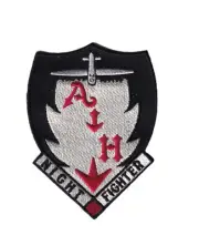 A-1 Night Fighter Patch - With Hook and Loop, 3.5"