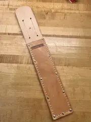 Buckaroos Fixed Blade Knife Sheath - Natural Tanned Leather