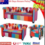 1/2/3 Seater Chesterfield Sofa Couch Recliner Seat/Armchair Lounge Chair Fabric
