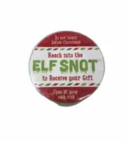 HOLIDAY GREEN SLIME "ELF SNOT" IN A GIFT TAG LABEL JAR. SEALED. (2456)