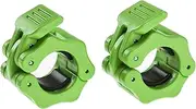 GW Tech Barbell Clamps 1 inch, Exercise Collars 1"(25mm) Quick Release Pair of Locking Collar Clips for Workout Weightlifting Fitness Training (Green)