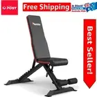 Ergonomic Adjustable Weight Bench - 9 Backrest & 4 Seat Positions for Full Body
