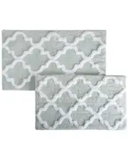 Lavish Home Cotton Plush 2Pc Bath Mat Set
