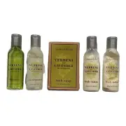 Crabtree & Evelyn Verbena Lavender 5 Piece Travel Set Shampoo Conditioner Soap