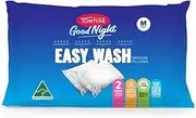 Tontine Goodnight Easy Wash Medium Pillow, 2 Pack, Anti Bacterial Protection, Natural Cotton Cover, Machine Washable, Australian Made
