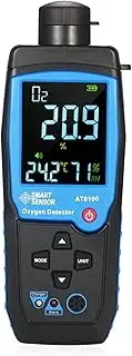Handheld Digital Oxygen Detector USB Rechargeable Automotive O2 Sensor Tester Monitor LCD Display Adjustable Alarm Auto Power Off Oxygen Meter for Car Tunnel Laboratory and Industry