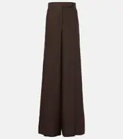 [Max Mara] Max Mara Sequoia linen wide-leg pants UK 6 brown