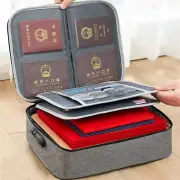 Large Fireproof Document Box with Lock File Storage Waterproof Safe Bag New