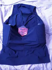 NWT!! McDavid Mens 3xl BlackV Neck Tank Top W/Rib & Spine Hexpads 3xl