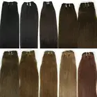 Double Weft Hair Extensions Sew in Weave Bundles Straight Remy Human Hair 100gr