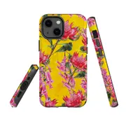 For Apple iPhone 13 mini Case, Armour Back Cover, Flower Pattern