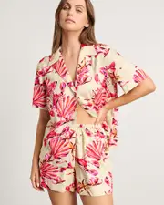 [Jag] Jag Women's Lobster Resort Shirt In Lobster Red Size 6 6 Red
