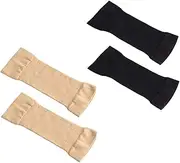 [VALICLUD] Elastic Compression Arm Sleeves for Yoga and Exercise Lightweight Slimming Arm Covers Breathable and Quick Dry for Outdoor Activities Skin Tone