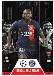 Match Attax Extra 2023 2024 Randal Kolo Muani Hat Trick Hero Trading Card