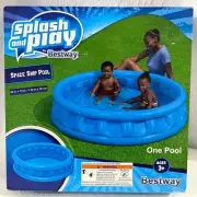 Splash and Play Blue Inflatable Space Ship Swimming Pool Ages 3+ (5 ft x 15 in)