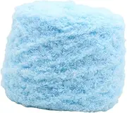 [Perfeclan] Coral Velvet Yarn Chunky Yard,Warm Yarn Thick Comfortable for Crocheting and Knitting for Hats Sweater Bags DIY Craft, Blue