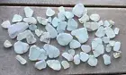 54 PCS RARE Seafoam Sea GLASS W/ CHICKEN WIRE SURF TUMBLED #96