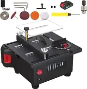 Multi-Functional Table Saw, 200W Cordless Mini Table Saw with Li-Battery & 4-Saw Blade, 16MM Cutting Depth, 15000r/min Desktop Electric Saw for Plastic Acrylic Cutting Basic Model