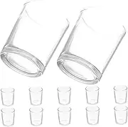 Homoyoyo 12pcs Mini Glass Shot Glasses Elegant Transparent Goblet Cups for Church Weddings Parties Ergonomic Grip Easy to Clean Glassware Capacity