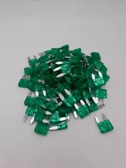 100 Pieces 30A Mini Blade Style Fuses APM/ATM 32V Short Circuit Protection Fuse
