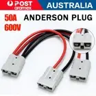 50 AMP ANDERSON PLUG TO MC-4 SOLAR PANEL CABLE WIRING Y ADAPTOR CONNECTOR 30CM