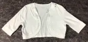 Girls Lightweight White Cotton Cardigan Jacket Ruffle Children's Place Size 16