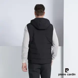 【pierre cardin 皮爾卡登】商務休閒 男款 都會休閒保暖羽絨背心-黑色(5225371-99)