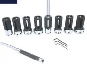 Lathe Tailstock Floating Die Holder 8 Pcs Set 1/2" Shank Imperial & Metric Dies