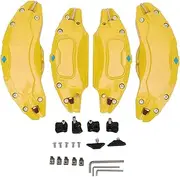 4Pcs Caliper Covers, Aluminium Wheel Hub Caliper Covers, Fashionable Disc Brake Caliper Guard Protector for Y 2017 to 2023 (Yellow)