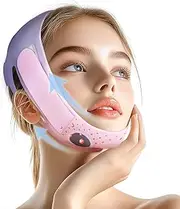 ONLUKY V-Line Face Lifting Mask, Double Chin Reducer Chin Support Strap V Shaped Face Mask (Pink)
