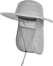 [ZEXIAN] Men&Women Foldable Outdoor Sun Hat with Packable Neck Flap, UV Sun Protection Wide Brim Safari Cap