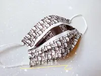 在飛比找Yahoo!奇摩拍賣優惠-特殊收藏 Dior 咖啡色 4 入 （成人平面口罩 台灣現貨