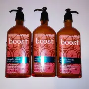 Set of 3 Bath and Body Works Lotion Aromatherapy Tangelo Woods Mandarin Bergamot