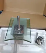 Novatto Monroe Brushed Nickel and Clear Glass Single-lever Clear