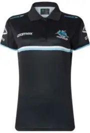 Cronulla Sharks 2023 NRL Ladies Media Polo Shirt Sizes 8-24 BNWT