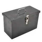 16x7.5x10" Aluminum Black Truck Bed Tool Box Square Trailer Toolbox Side Handle