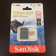 SanDisk Extreme Plus 32GB Micro SDHC SD 100MB/s 667x UHS-I with Adapter 4K UHD