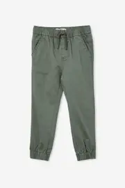 [Cotton On Kids] Cotton On Kids - Will Cuffed Chino Pant - Swag green 2 SWAG GREEN