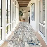 Extra Long Runner Rugs for Entryway 1m 1.5m 2m 2.5m 3m 3.5m 4m 4.5m 5m 6m Washable Narrow Rugs for Aisle Hall Kitchen Corridor Mats, Modern Carpet with Non-Slip Rubber Backing(80x300cm)