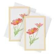 2x Boyle Quilled 12.5cm Handmade Framed Standing Greeting Card Gift Peachy Duo