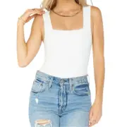NWT Show Me Your MuMu Dory Bodysuit in Bone Stretch Size Medium Retail $88