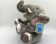 Gray Elian Elephant Hand Puppet Plush Toy 2010 Manhattan Wildlife Collection NWT
