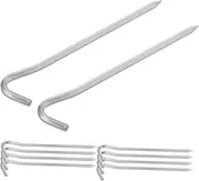 Alipis 10pcs Aluminum Tent Stakes with Hook Pegs for Camping Tents Lightweight Garden Stakes Versatile Design with Slip Grip for Outdoor Activities and Lawn Use